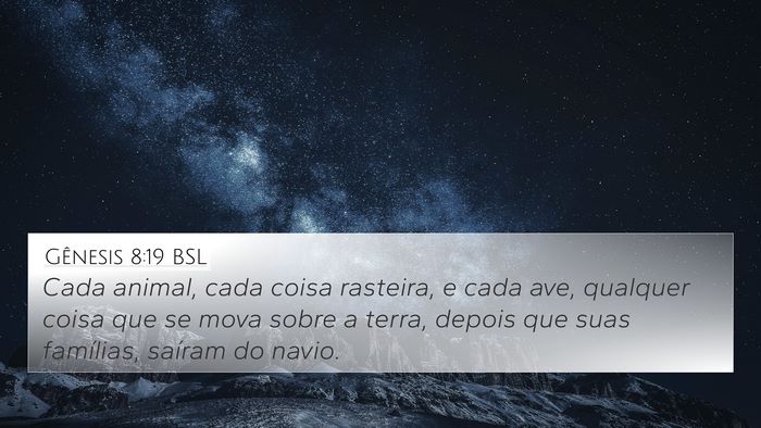 Gênesis 8:19 BSL Bible Verse Image