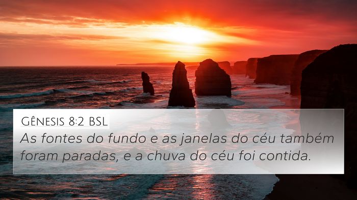 Gênesis 8:2 BSL Bible Verse Image