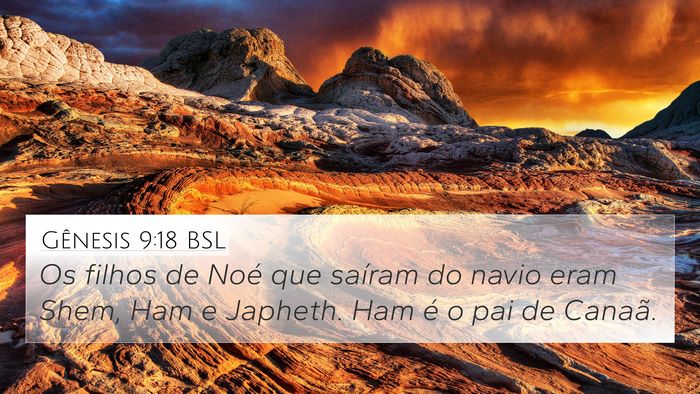 Gênesis 9:18 BSL Bible Verse Image