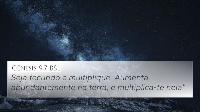 Gênesis 9:7 BSL Bible Verse Image