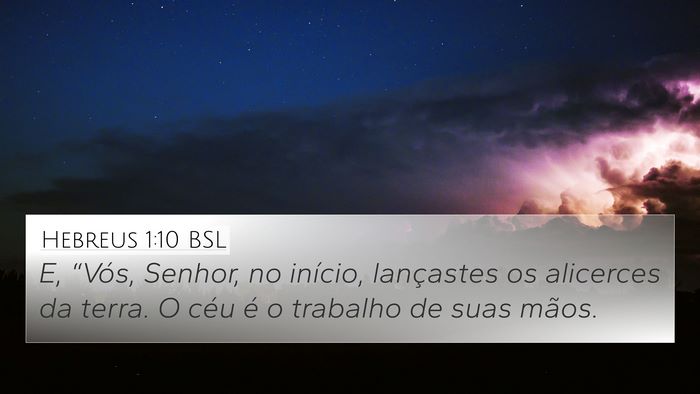 Hebreus 1:10 BSL Bible Verse Image