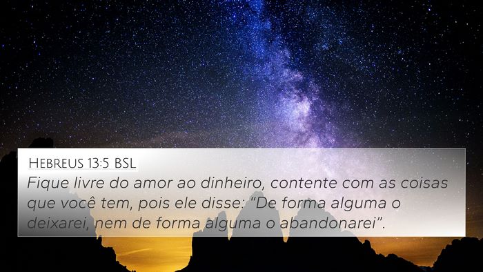 Hebreus 13:5 BSL Bible Verse Image