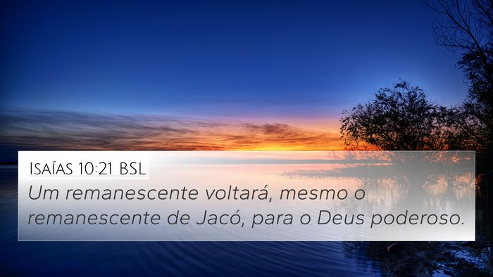 Isaías 10:21 BSL Bible Verse Image