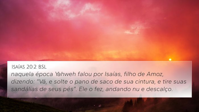 Isaías 20:2 BSL Bible Verse Image