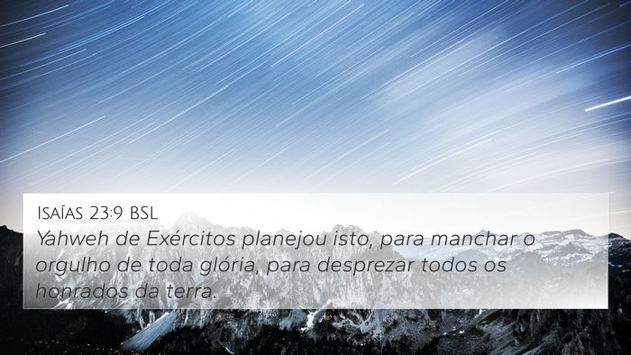 Isaías 23:9 BSL Bible Verse Image