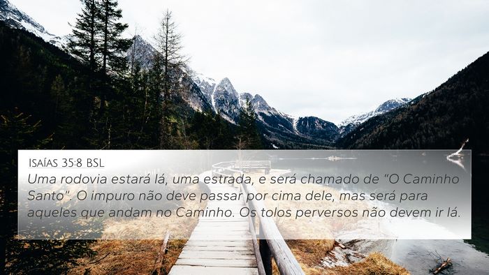 Isaías 35:8 BSL Bible Verse Image