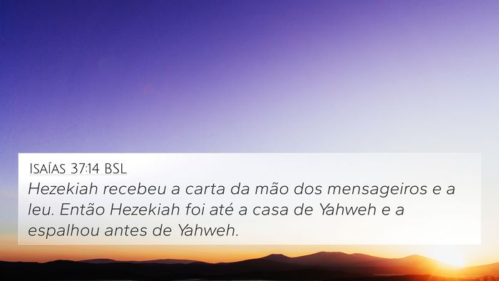Isaías 37:14 BSL Bible Verse Image