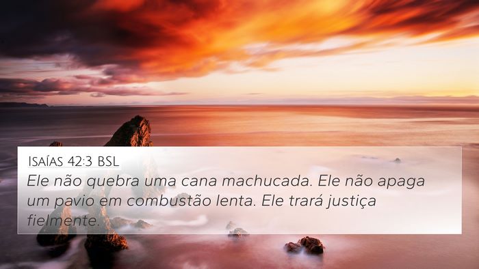 Isaías 42:3 BSL Bible Verse Image