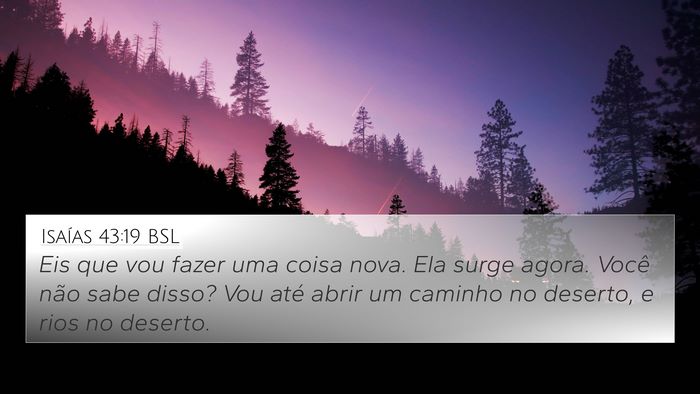 Isaías 43:19 BSL Bible Verse Image