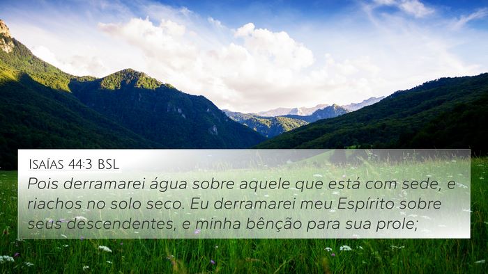Isaías 44:3 BSL Bible Verse Image