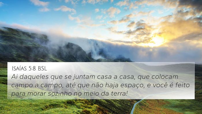 Isaías 5:8 BSL Bible Verse Image