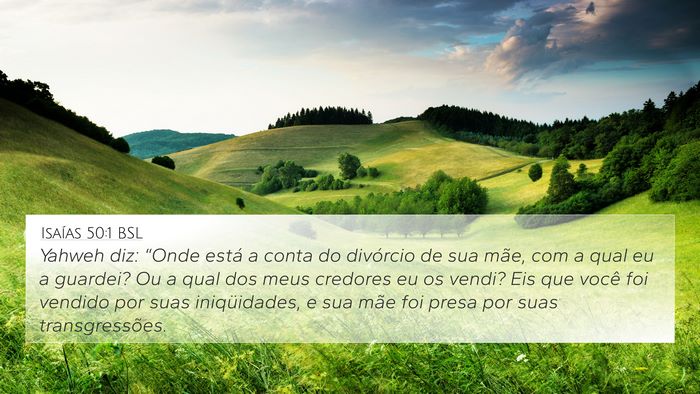 Isaías 50:1 BSL Bible Verse Image