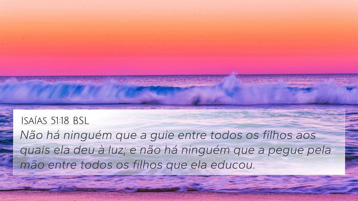 Isaías 51:18 BSL Bible Verse Image