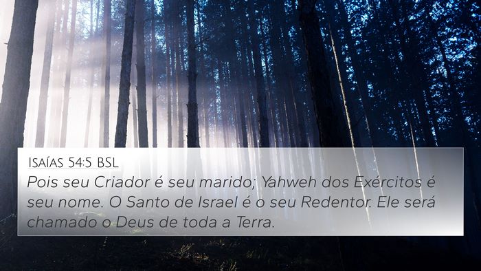 Isaías 54:5 BSL Bible Verse Image