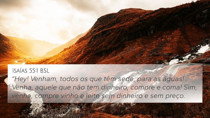 Isaías 55:1 BSL Bible Verse Image
