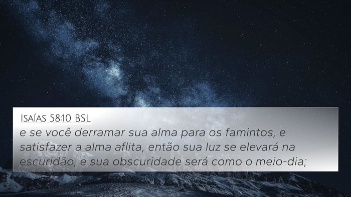 Isaías 58:10 BSL Bible Verse Image