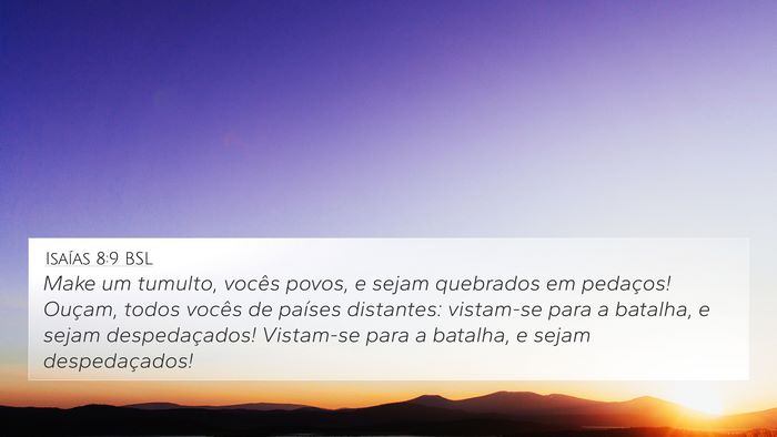 Isaías 8:9 BSL Bible Verse Image