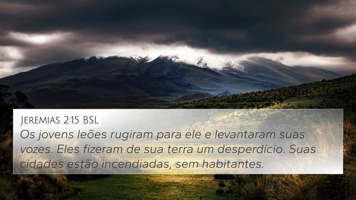 Jeremias 2:15 BSL Bible Verse Image