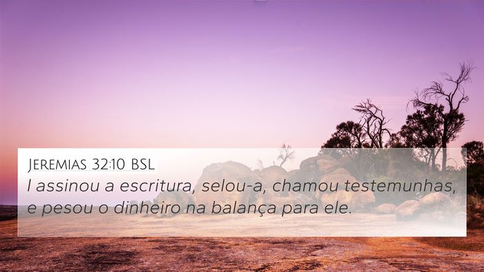 Jeremias 32:10 BSL Bible Verse Image