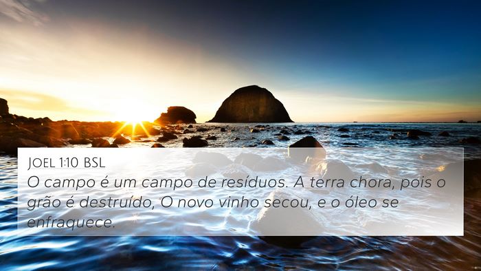 Joel 1:10 BSL Bible Verse Image