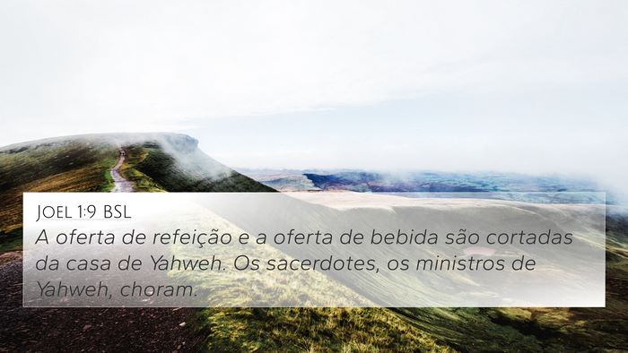 Joel 1:9 BSL Bible Verse Image