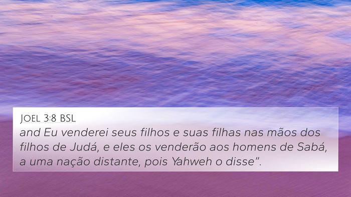 Joel 3:8 BSL Bible Verse Image
