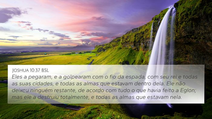 Joshua 10:37 BSL Bible Verse Image