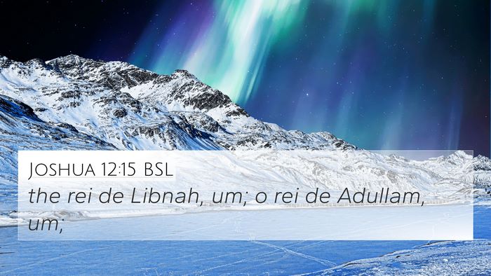 Joshua 12:15 BSL Bible Verse Image
