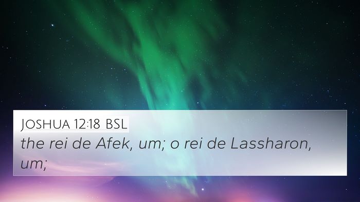 Joshua 12:18 BSL Bible Verse Image