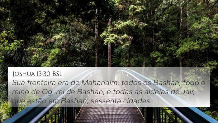 Joshua 13:30 BSL Bible Verse Image