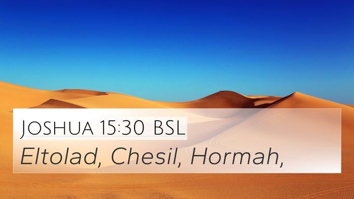 Joshua 15:30 BSL 4K Wallpaper - Eltolad, Chesil, - 4K Wallpaper Bible Verse