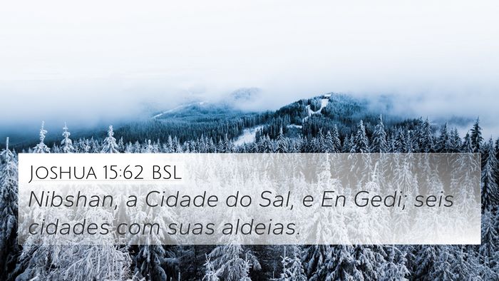 Joshua 15:62 BSL 4K Wallpaper - Nibshan, a Cidade do Sal, e En Gedi; seis cidades - 4K Wallpaper Bible Verse