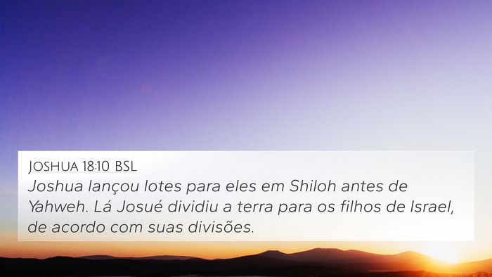 Joshua 18:10 BSL Bible Verse Image