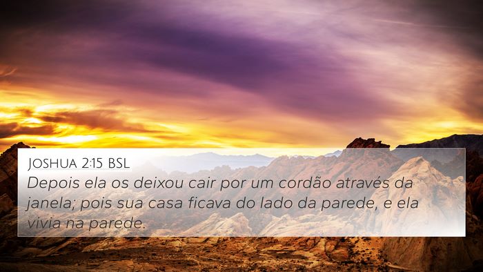 Joshua 2:15 BSL Bible Verse Image