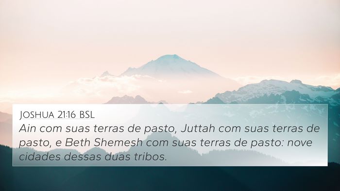 Joshua 21:16 BSL Bible Verse Image