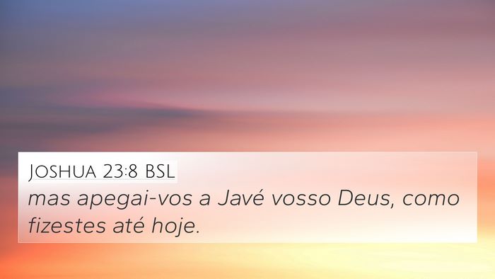 Joshua 23:8 BSL Bible Verse Image