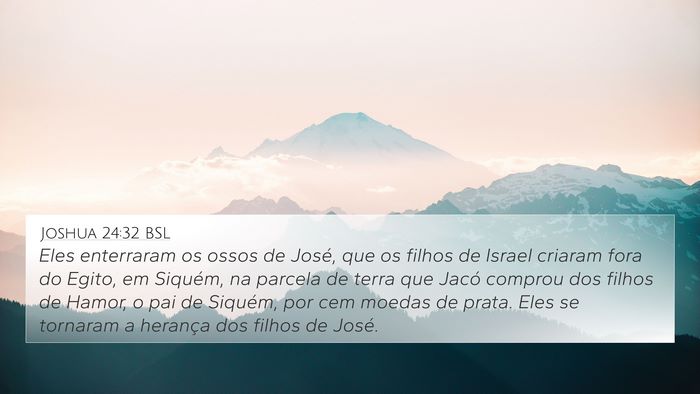 Joshua 24:32 BSL Bible Verse Image