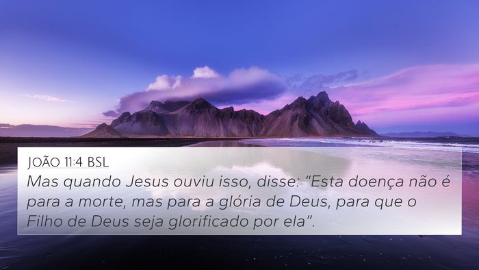 João 11:4 BSL Bible Verse Image