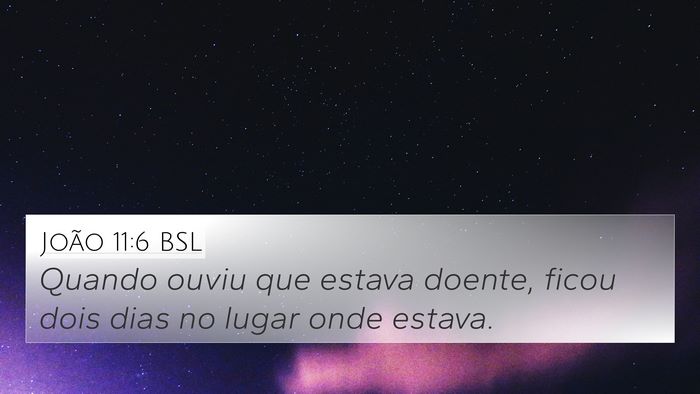 João 11:6 BSL Bible Verse Image