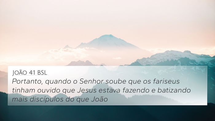 João 4:1 BSL Bible Verse Image