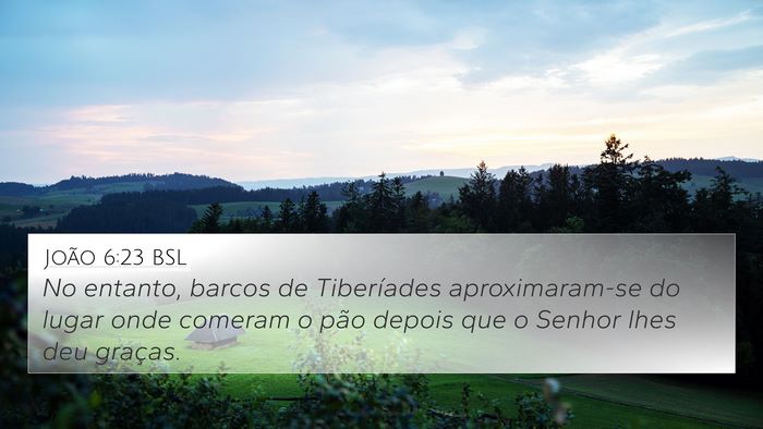 João 6:23 BSL Bible Verse Image