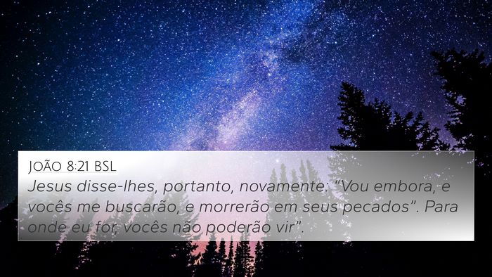 João 8:21 BSL Bible Verse Image