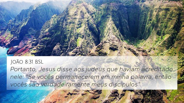João 8:31 BSL Bible Verse Image