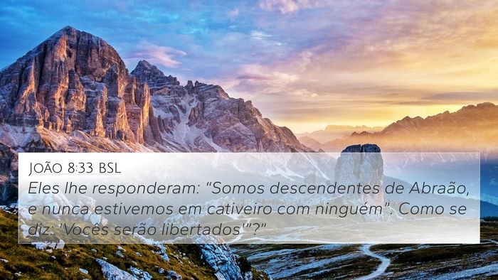 João 8:33 BSL Bible Verse Image