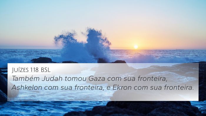 Juízes 1:18 BSL Bible Verse Image