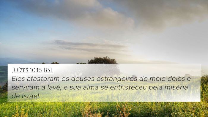 Juízes 10:16 BSL Bible Verse Image