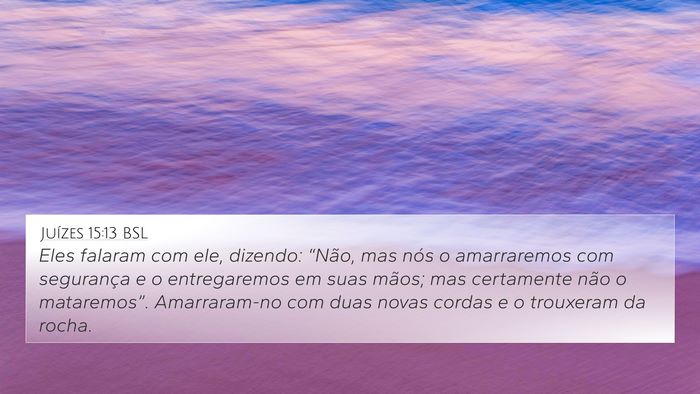 Juízes 15:13 BSL Bible Verse Image