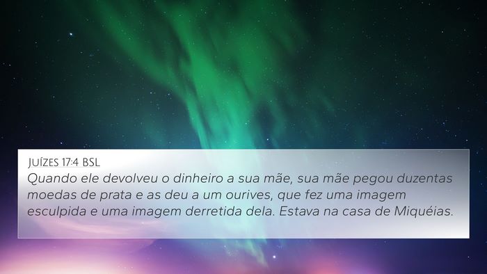 Juízes 17:4 BSL Bible Verse Image