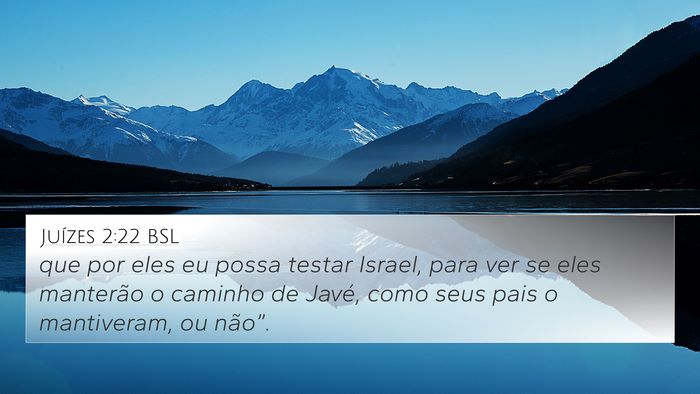 Juízes 2:22 BSL Bible Verse Image