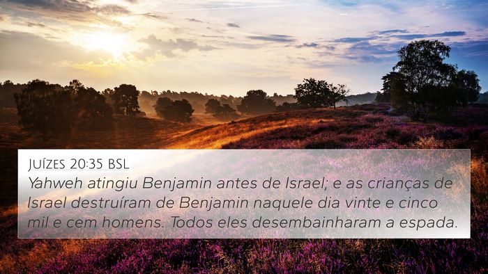 Juízes 20:35 BSL Bible Verse Image